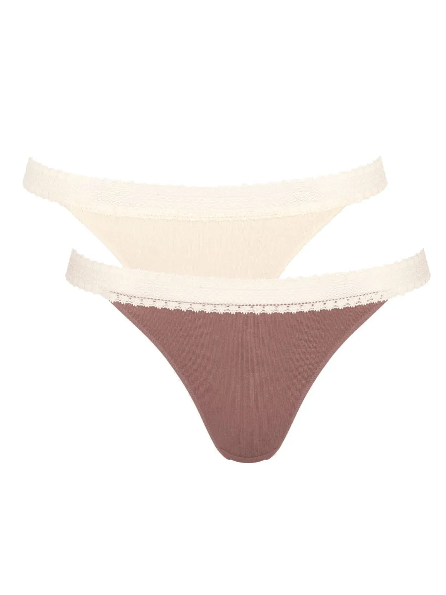 GO Ribbed Tanga (2 Pack)