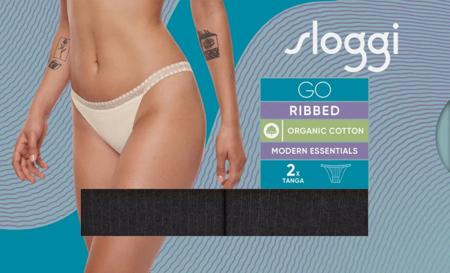 GO Ribbed Tanga (2 Pack)