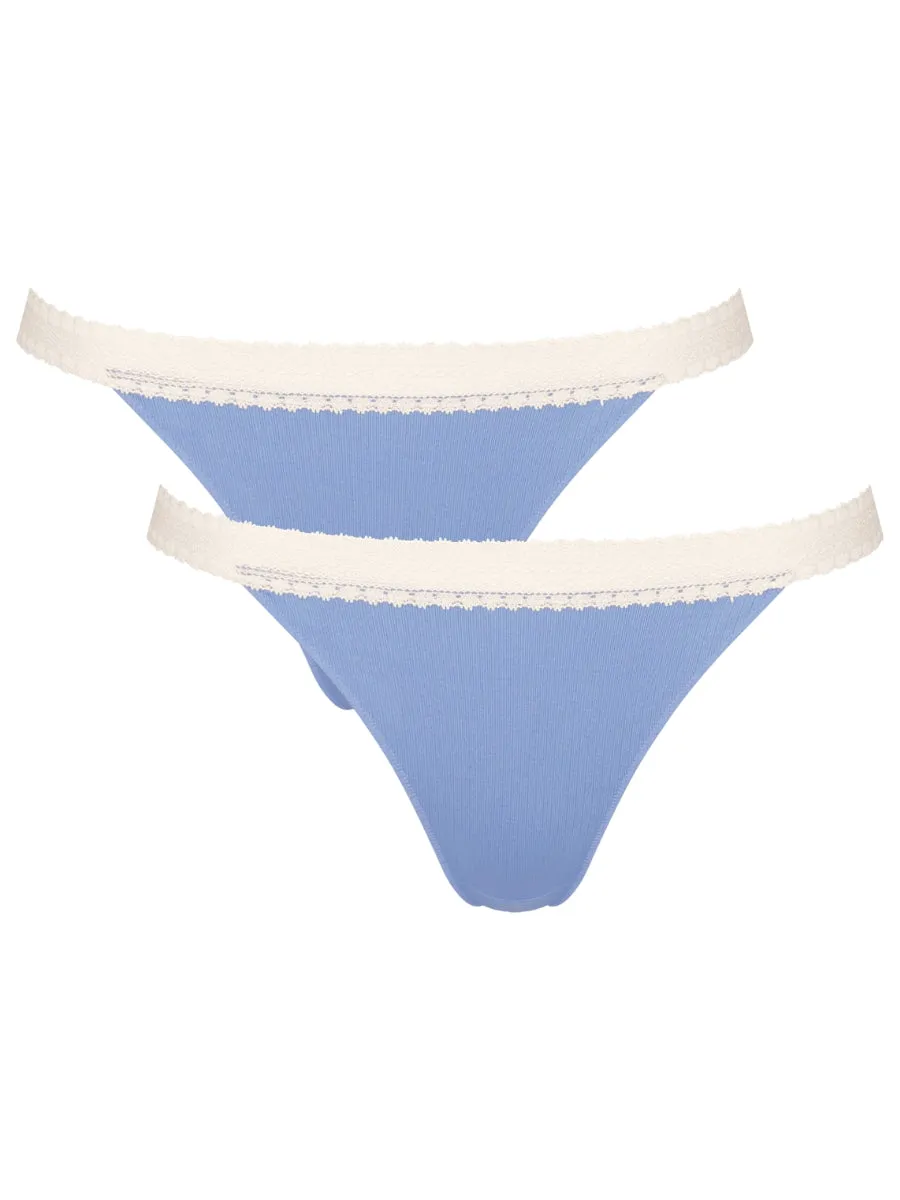 GO Ribbed Tanga (2 Pack)