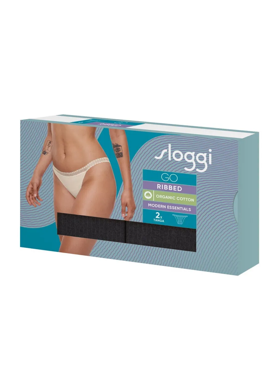 GO Ribbed Tanga (2 Pack)