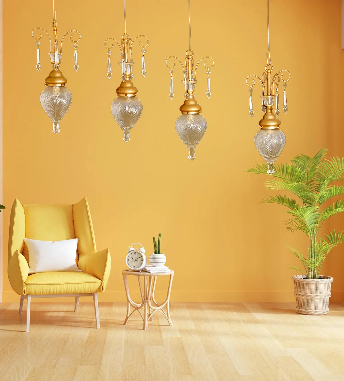 Golden Teardrop Elegance Pendant Light