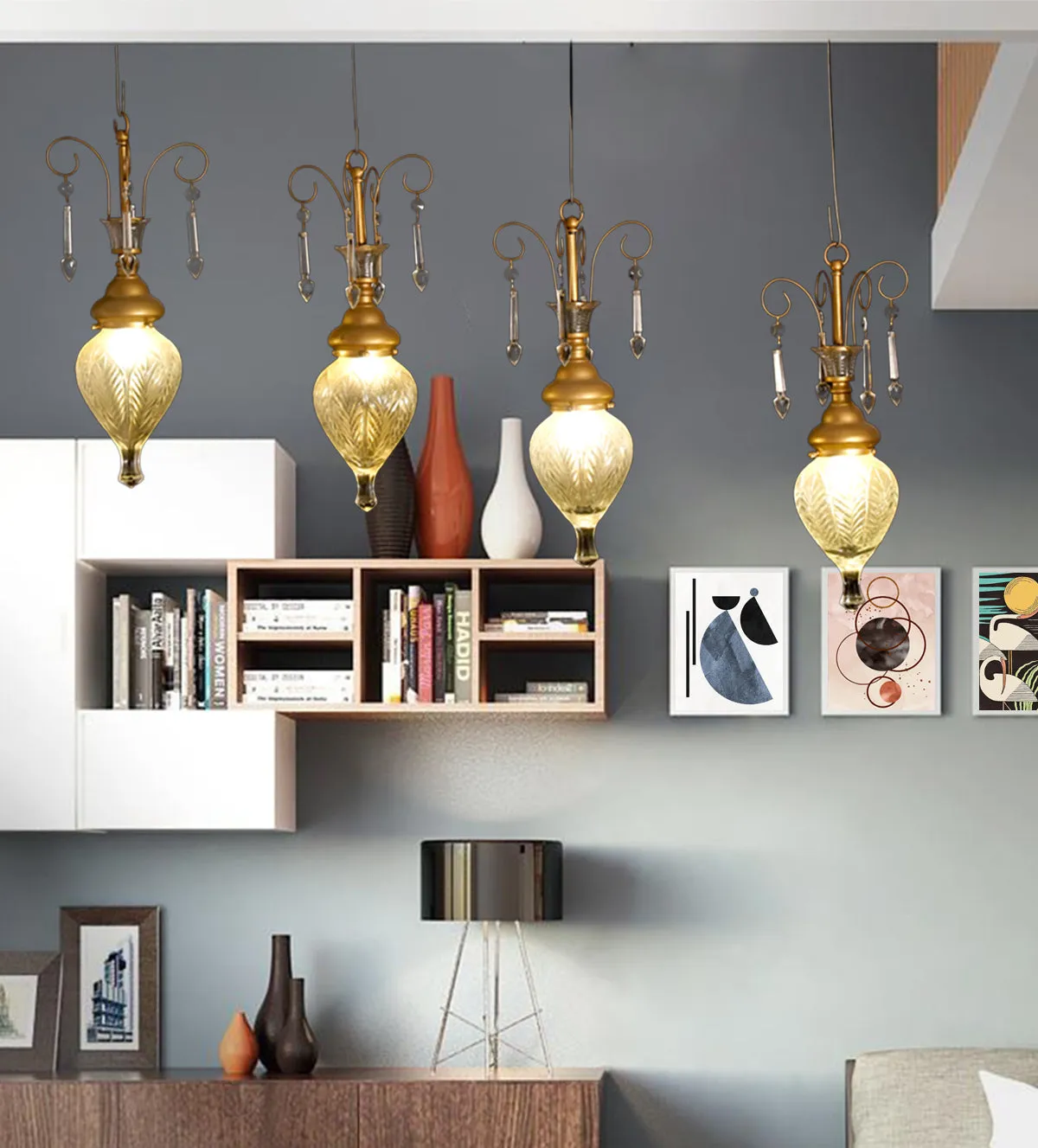 Golden Teardrop Elegance Pendant Light