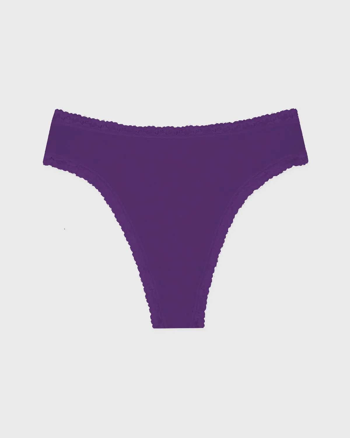 High Waist Thong - Plum