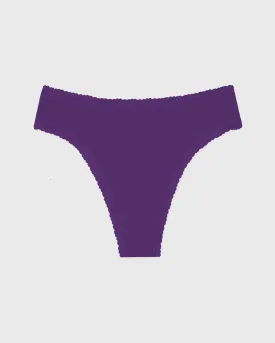 High Waist Thong - Plum