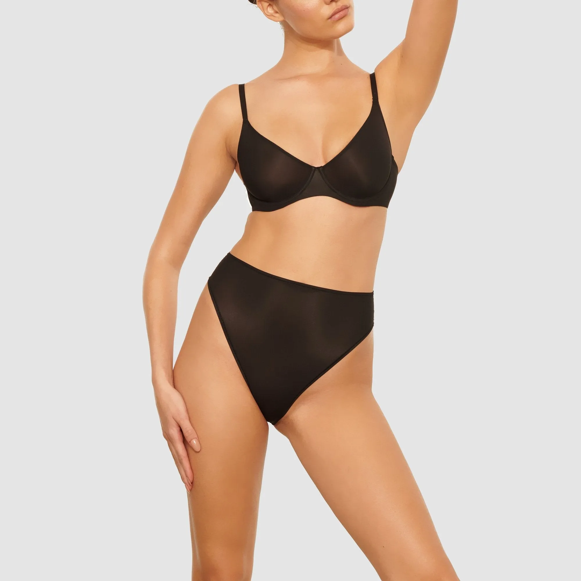 JELLY SHEER CHEEKY BRIEF | ONYX
