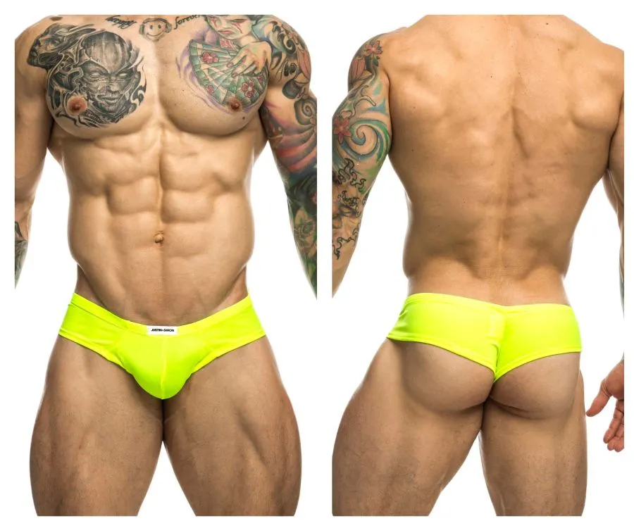 JUSTIN SIMON XSJ22 Cheek Briefs Color Neon Green