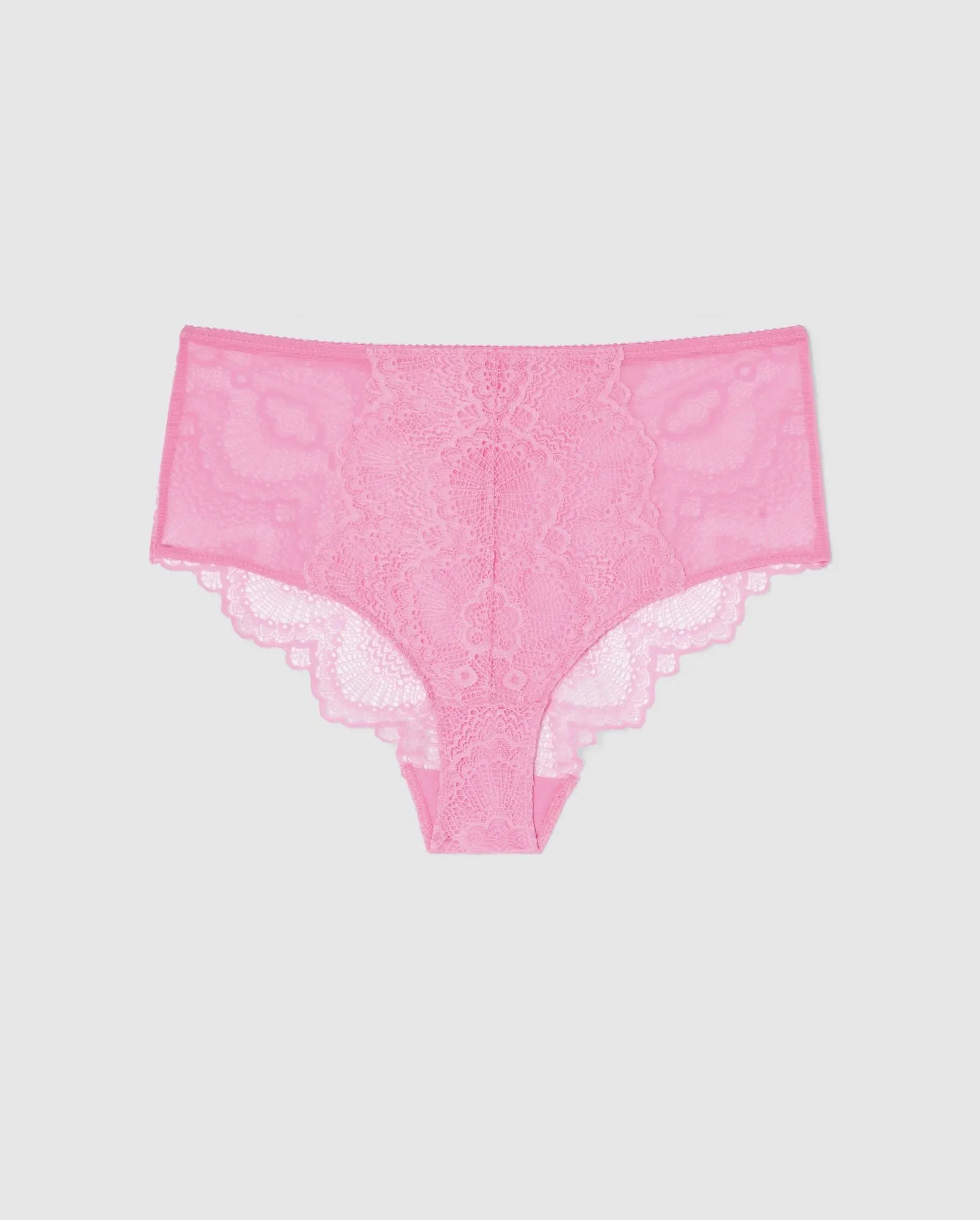 Lace Highwaist Briefs Candy Pink