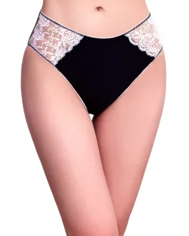 Laced-Up Comfort High-Waisted Cotton Bikini