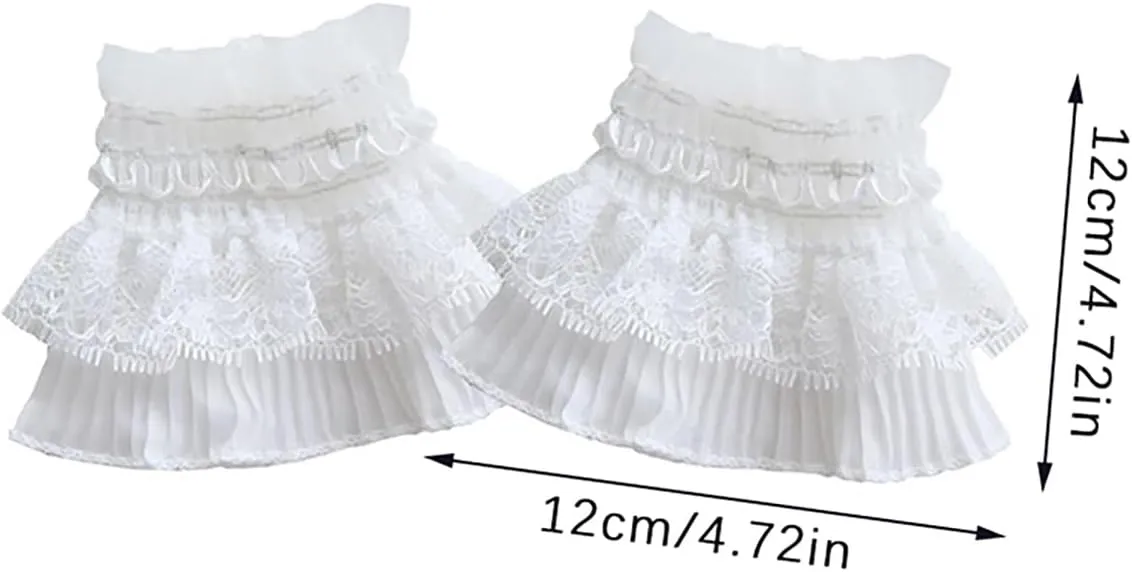 Lolita Lace Gloves Hand Sleeve Cuff Fingerless Elastic Manicure Decorative for Women Bridal Wedding Party Accessories