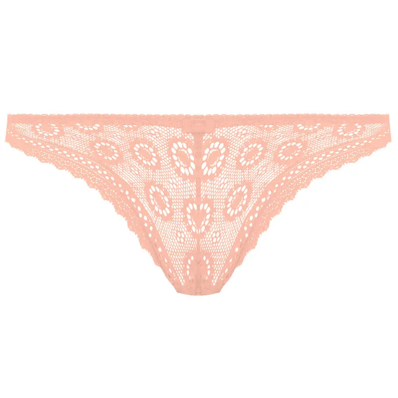 Love Note Blossom Pink Brazilian Thong - Freya