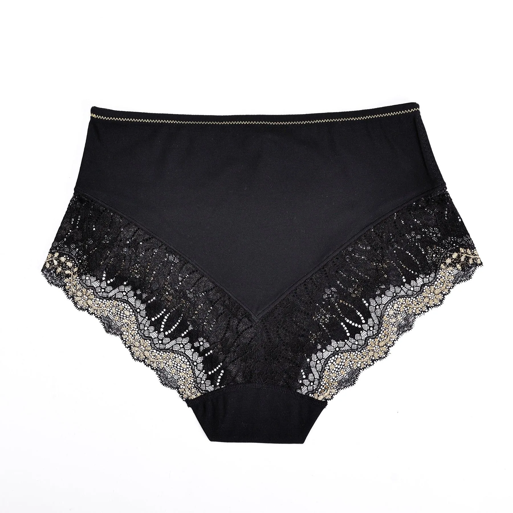 Lurex - High Waisted Silk & Organic Cotton Full Brief