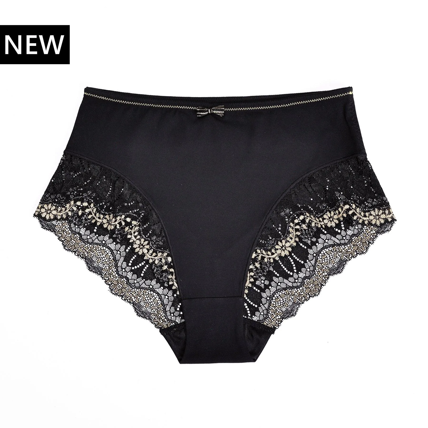 Lurex - High Waisted Silk & Organic Cotton Full Brief