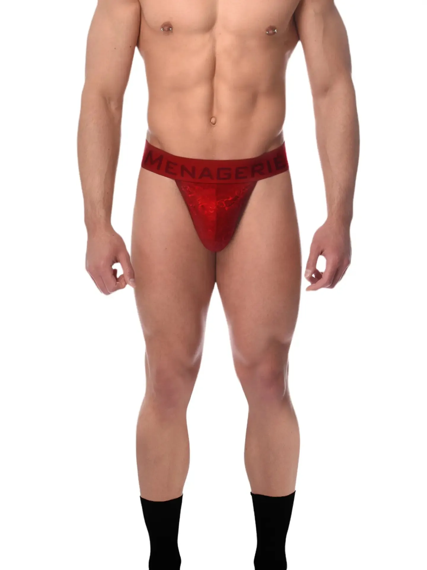 Menagerie Intimates Band Thong Red Rose