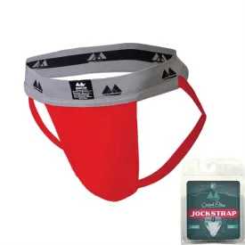 MM Original Edition Bike Style Adult Supporter 2" Waistband Jock Strap Underwear Red/Grey Size M