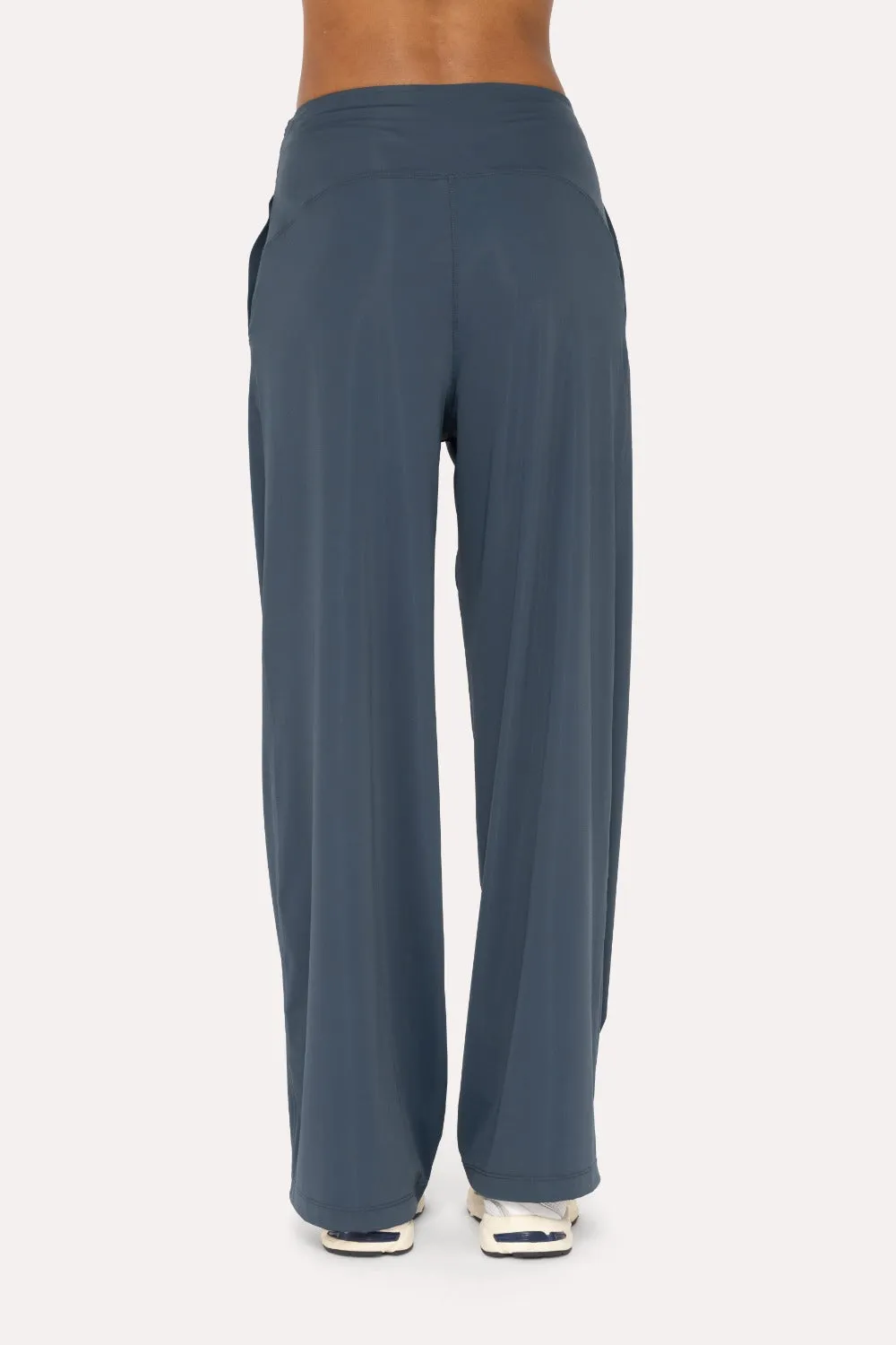 Mono B Flex Flow Pleated Wide Leg Pants