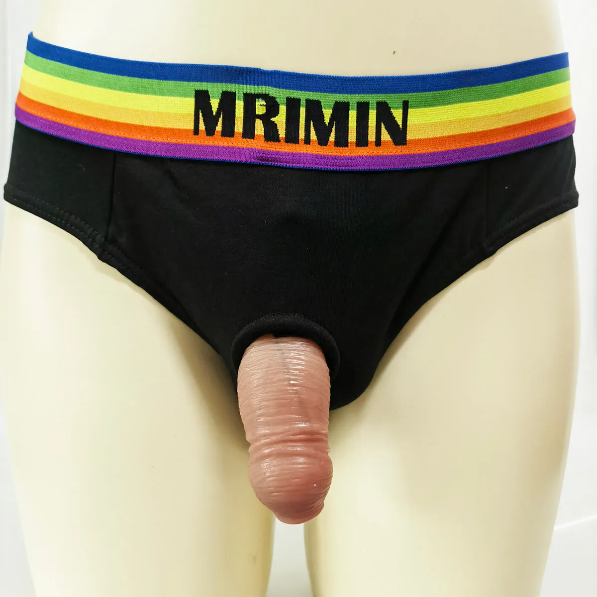 MRIMIN FTM Packer Wear Gear Rainbow Sports Briefs Strap-On Harness Underwear For Lesbian Transgender -UD09