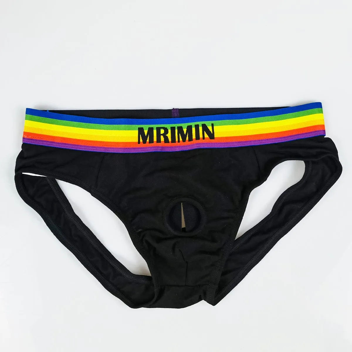 MRIMIN FTM Packer Wear Gear Rainbow Sports Briefs Strap-On Harness Underwear For Lesbian Transgender -UD09