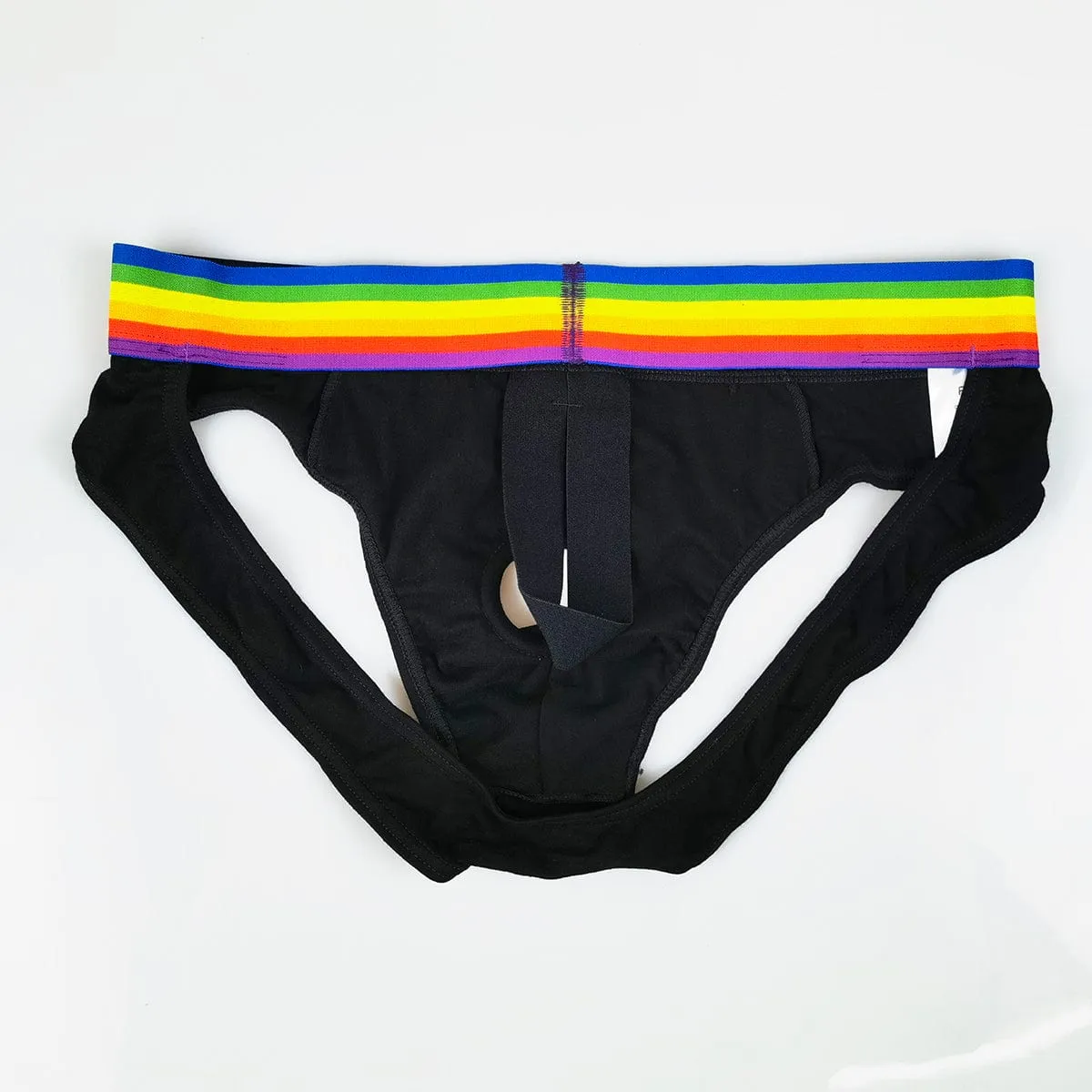 MRIMIN FTM Packer Wear Gear Rainbow Sports Briefs Strap-On Harness Underwear For Lesbian Transgender -UD09