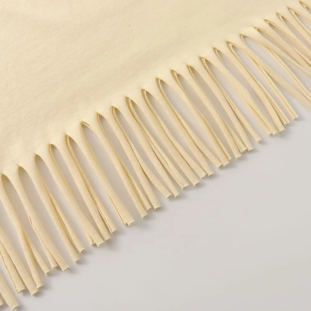 Noomelfish Girls Short Sleeve Fringe T-Shirts Soft Jersey Cotton Tee Tops (3-12 Years)