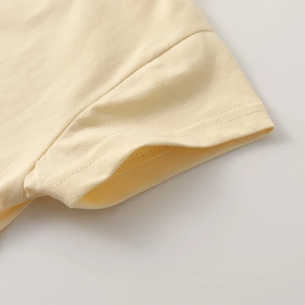 Noomelfish Girls Short Sleeve Fringe T-Shirts Soft Jersey Cotton Tee Tops (3-12 Years)