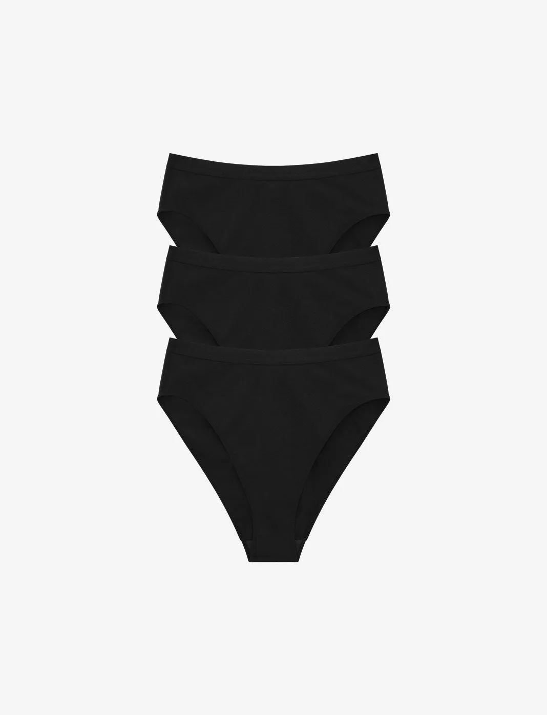 Organic Cloud Cotton High Leg Bikini 3 Pack Box