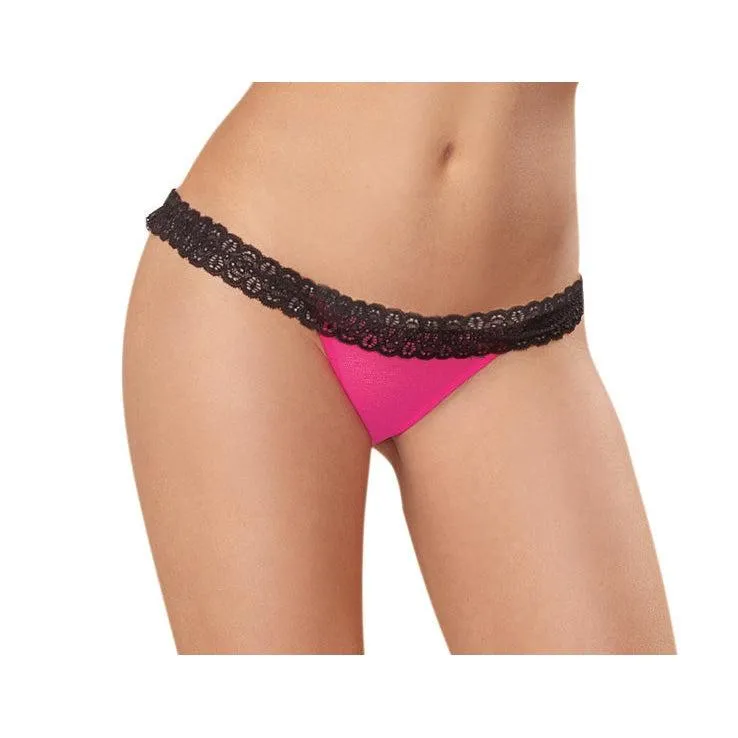 Panty - X-Large - Hot Pink/ Black