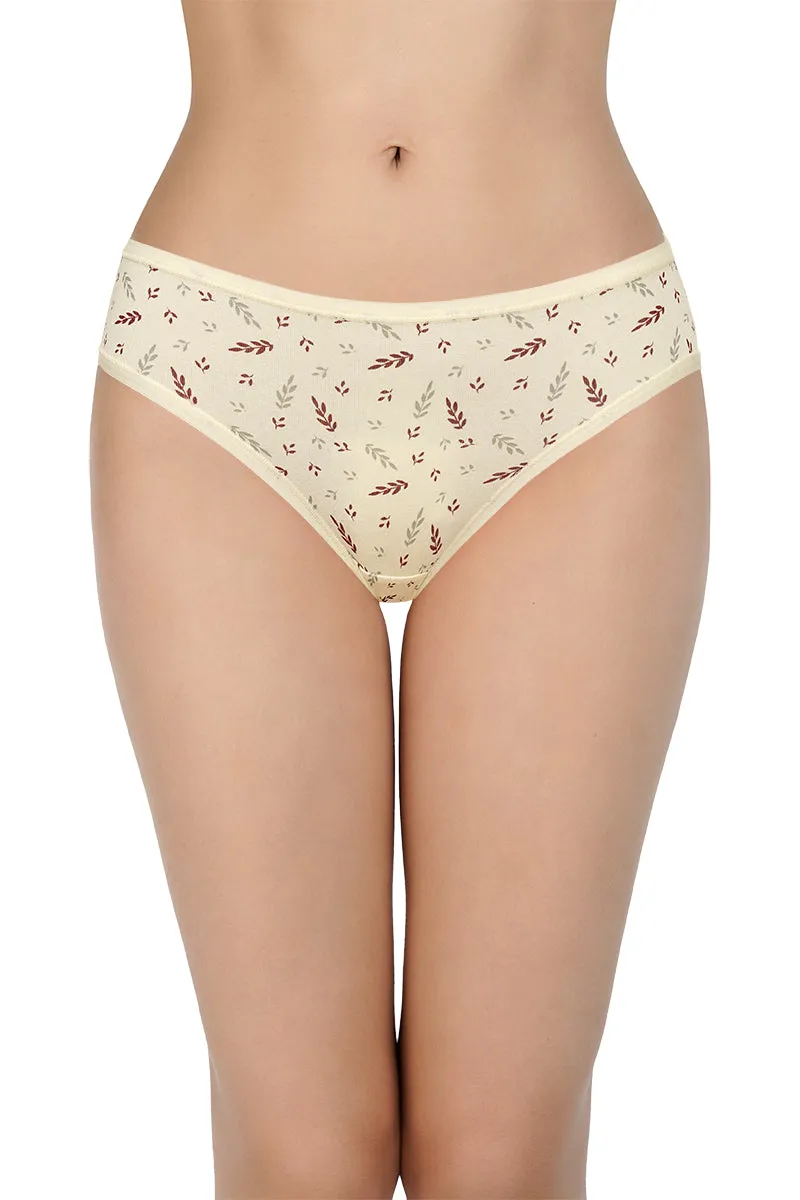 Printed Mid Rise Bikini Panty (Pack of 3)