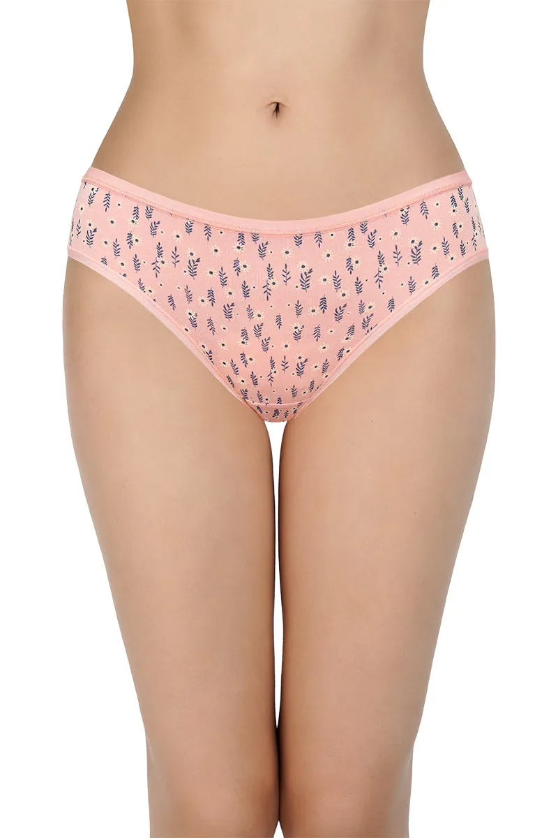 Printed Mid Rise Bikini Panty (Pack of 3)