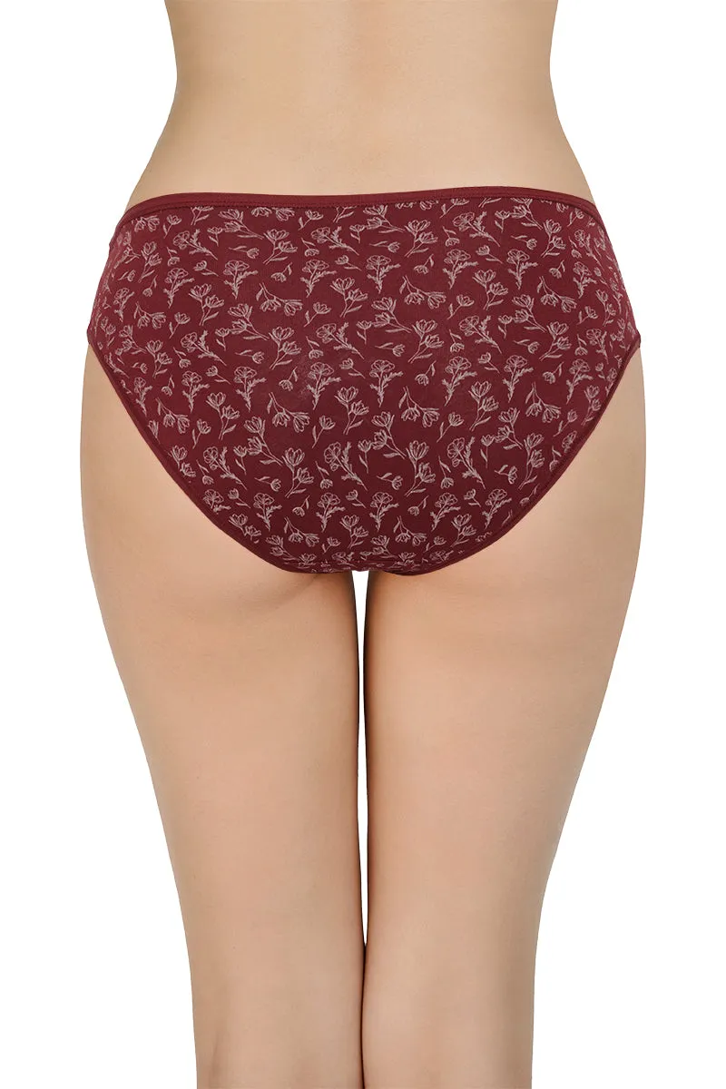 Printed Mid Rise Bikini Panty (Pack of 3)