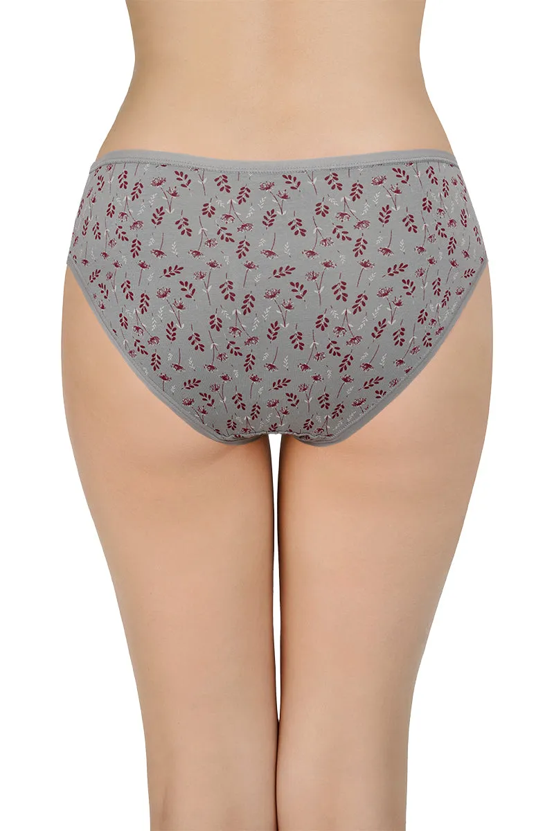 Printed Mid Rise Bikini Panty (Pack of 3)