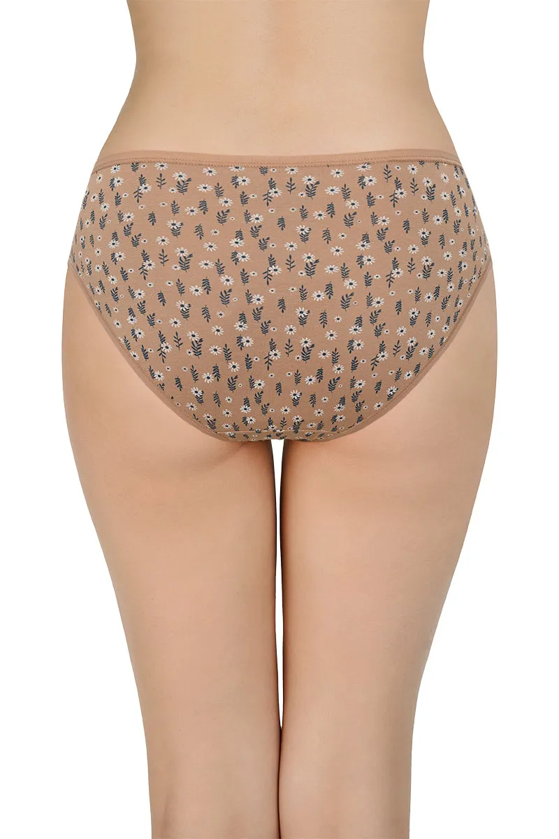 Printed Mid Rise Bikini Panty (Pack of 3)