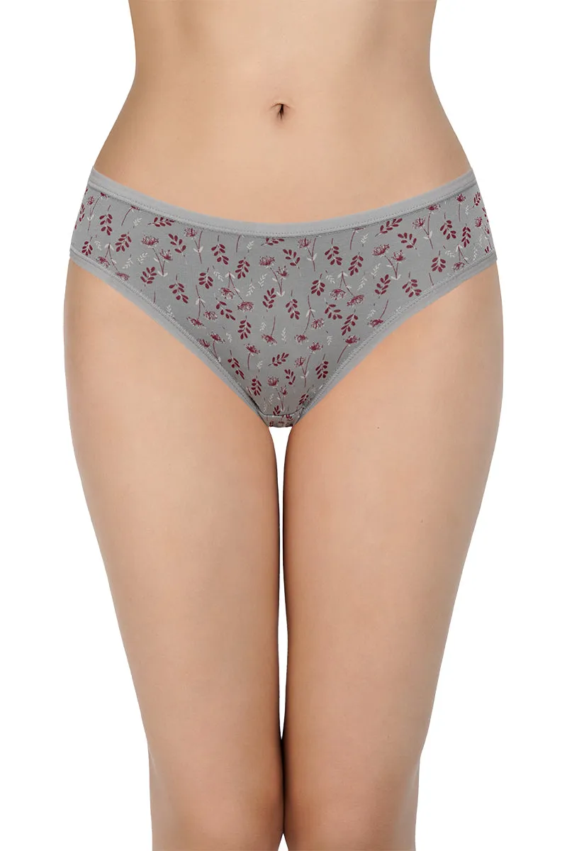 Printed Mid Rise Bikini Panty (Pack of 3)