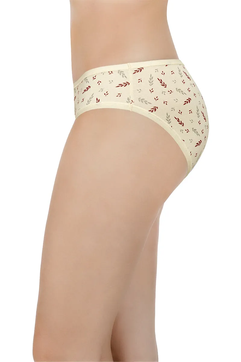 Printed Mid Rise Bikini Panty (Pack of 3)