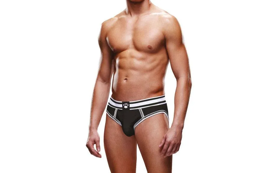 Prowler Open Back Brief Black/White