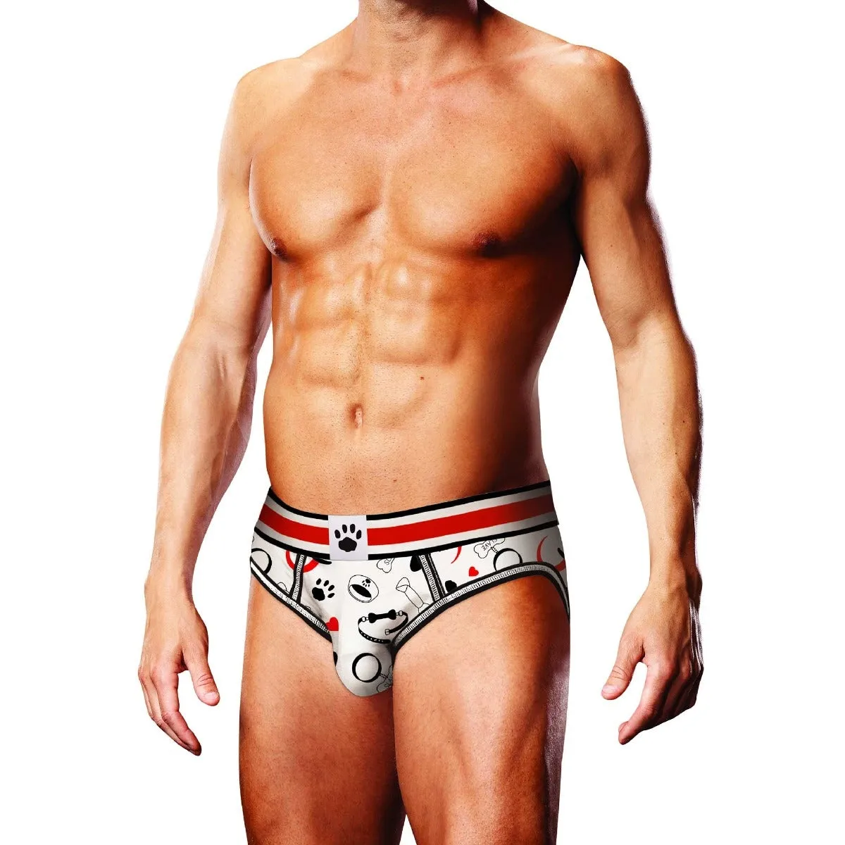 Prowler Puppie Print Backless Brief Black Red