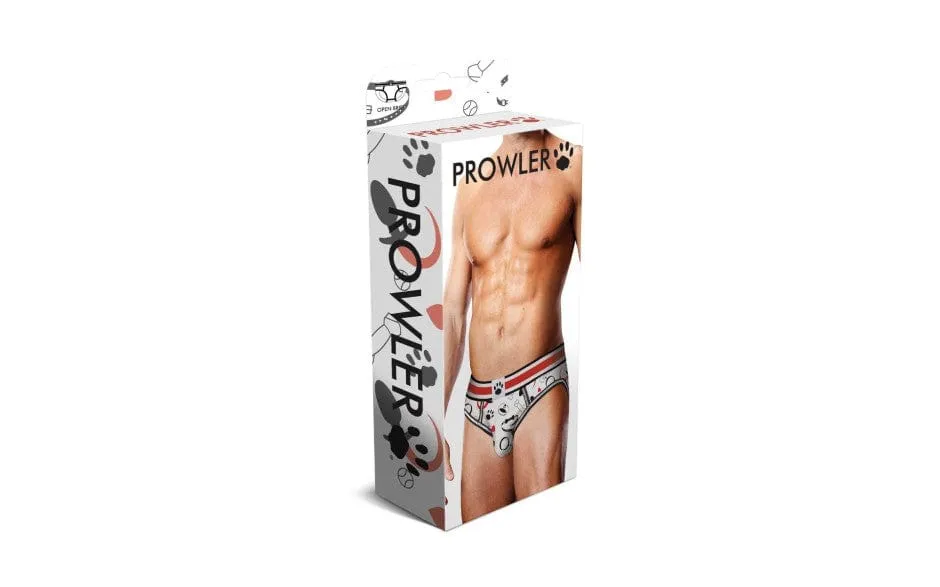 Prowler Puppie Print Open Brief Black Red