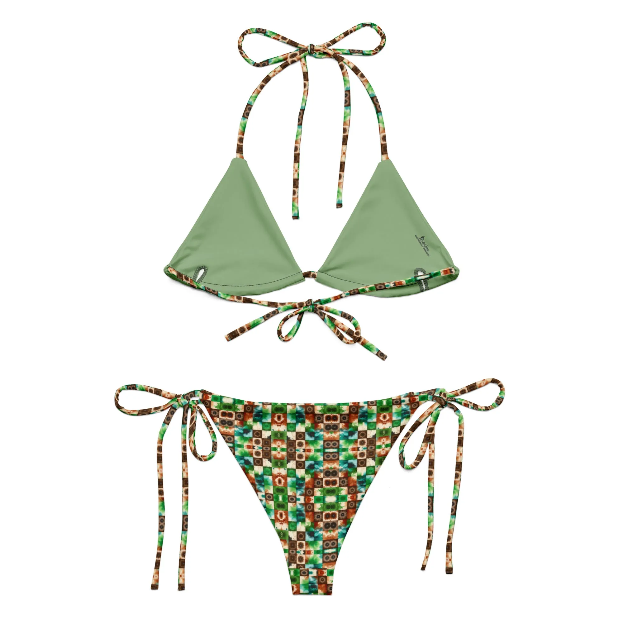 Recycled String Bikini Retro Mosaic