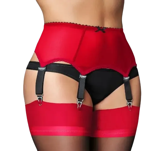 RED THIGH GARTER WITH 6 CLAWS - ONE SIZE