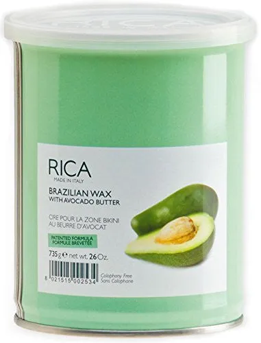 RICA Brazilian Wax with Avocado Butter - Made in Italy - For Bikini &amp; Face Wax (28.2 OZ)