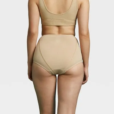 Slick Chicks Women's Adaptive Urinary Incontinence Briefs with Hook and Loop - Beige L