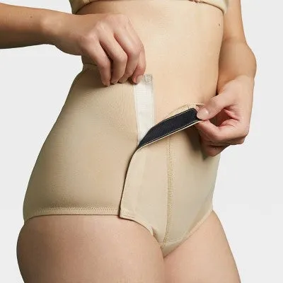 Slick Chicks Women's Adaptive Urinary Incontinence Briefs with Hook and Loop - Beige L