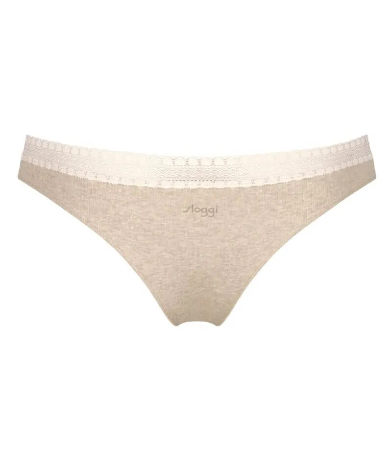 Sloggi Go Ribbed Brazilian Brief 2 Pack - Grey Combination