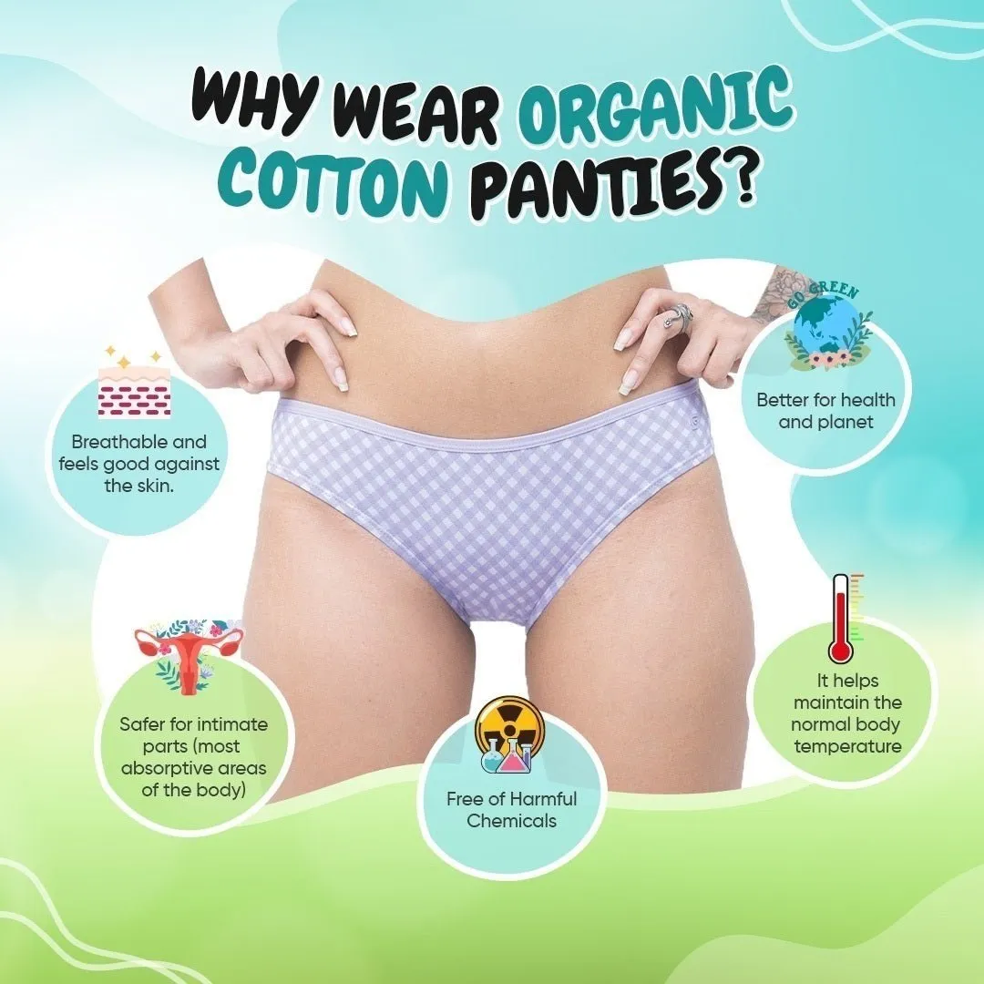 Stylish Everyday Organic Cotton Undies Bikini (Set of 2)