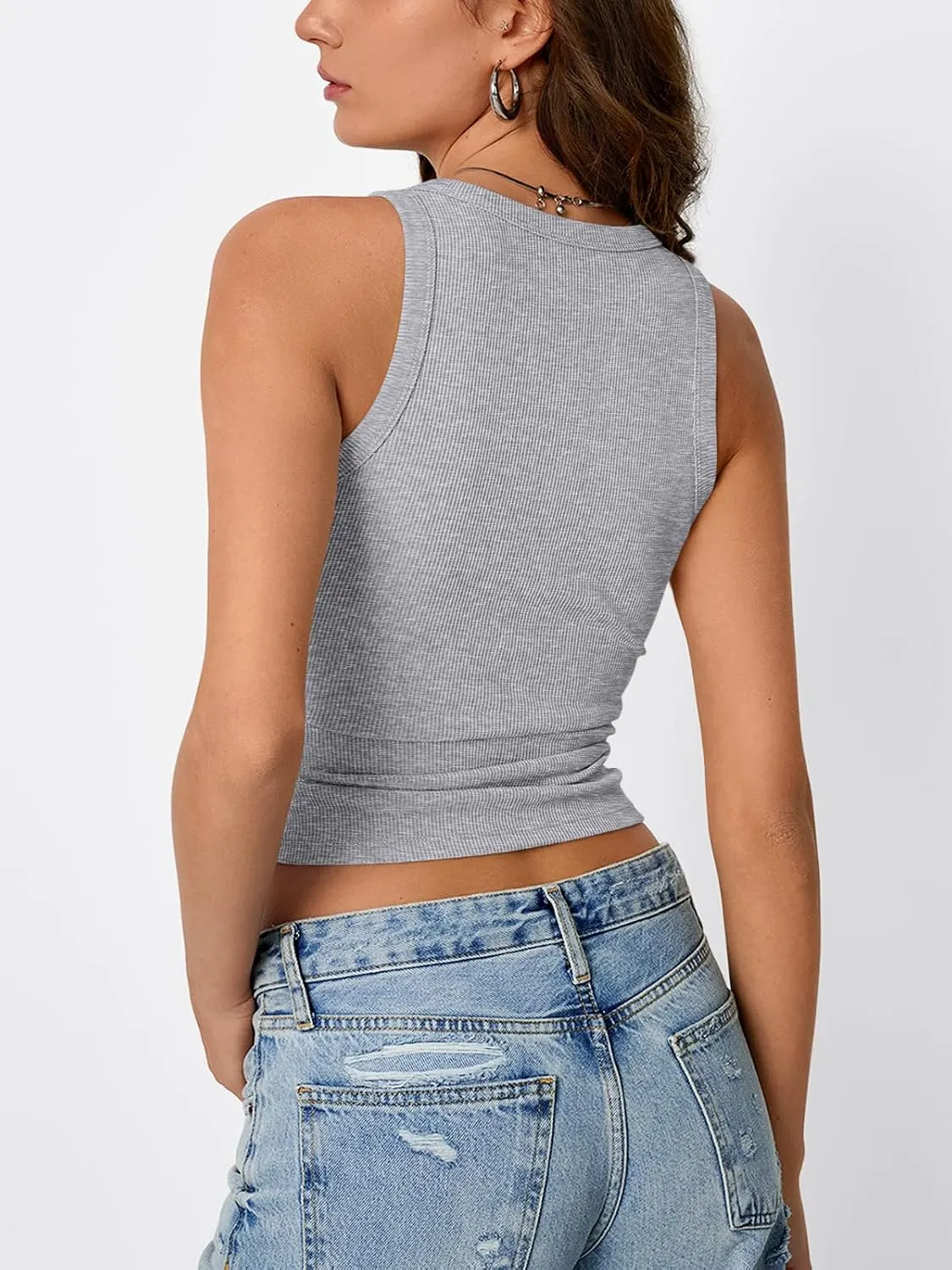 Trendy Queen Womens Tank Summer Tops Workout Sleeveless Shirts Going Out Spring Beach Vacation Oufits Fashion Clothes