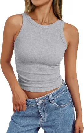 Trendy Queen Womens Tank Summer Tops Workout Sleeveless Shirts Going Out Spring Beach Vacation Oufits Fashion Clothes
