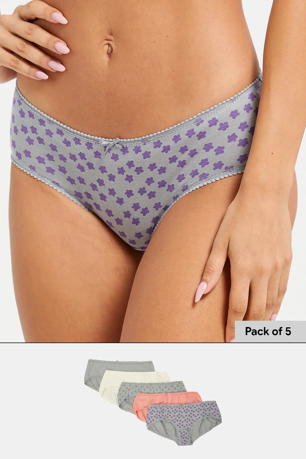 Women Assorted Boyleg Brief Pack (Pack of 5)