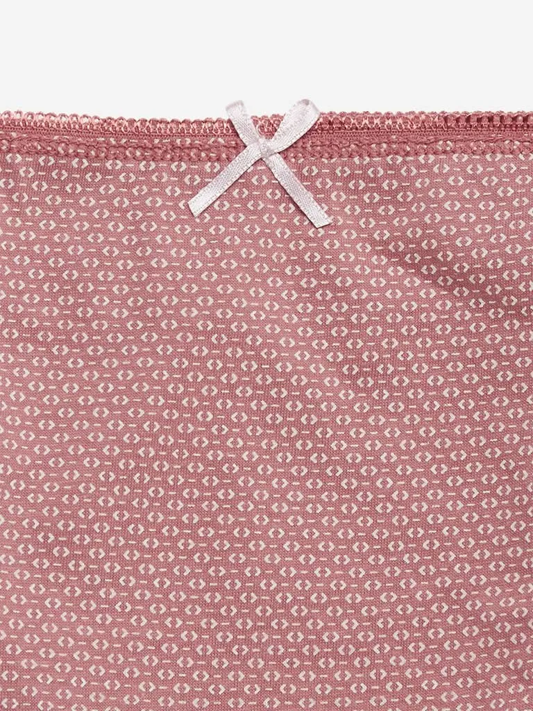 Wunderlove Coral Hi-Leg Briefs Set of Four